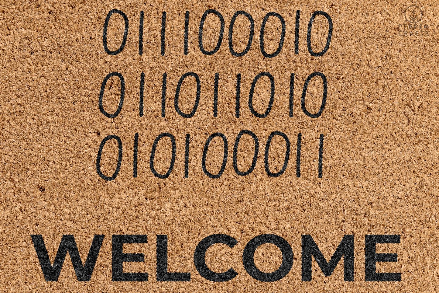 Pepper Crafts Coder Coir Doormat – Stylish & Durable Welcome Mat for Professionals (30" x 18") - peppercrafts