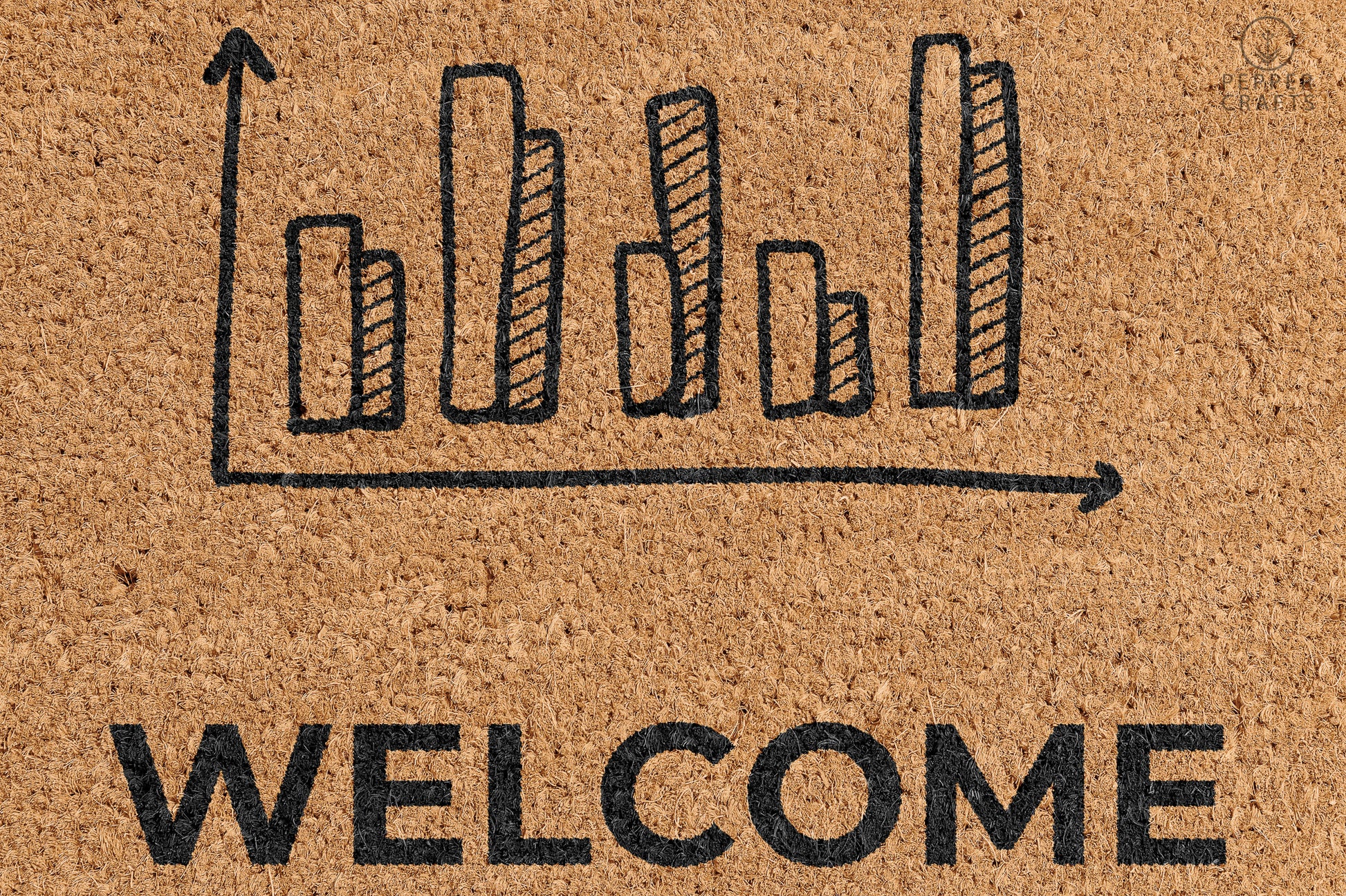 Pepper Crafts Data Analyst Coir Doormat – Stylish & Durable Welcome Mat for Professionals (30" x 18") - peppercrafts