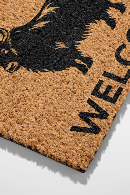 Pepper Crafts Domestic Yak Coir Doormat – Stylish & Durable Welcome Mat for Animal Lovers (30" x 18") - peppercrafts