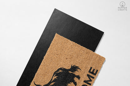 Pepper Crafts Domestic Yak Coir Doormat – Stylish & Durable Welcome Mat for Animal Lovers (30" x 18") - peppercrafts