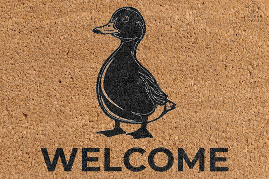 Pepper Crafts Duck Coir Doormat – Stylish & Durable Welcome Mat for Animal Lovers (30" x 18") - peppercrafts
