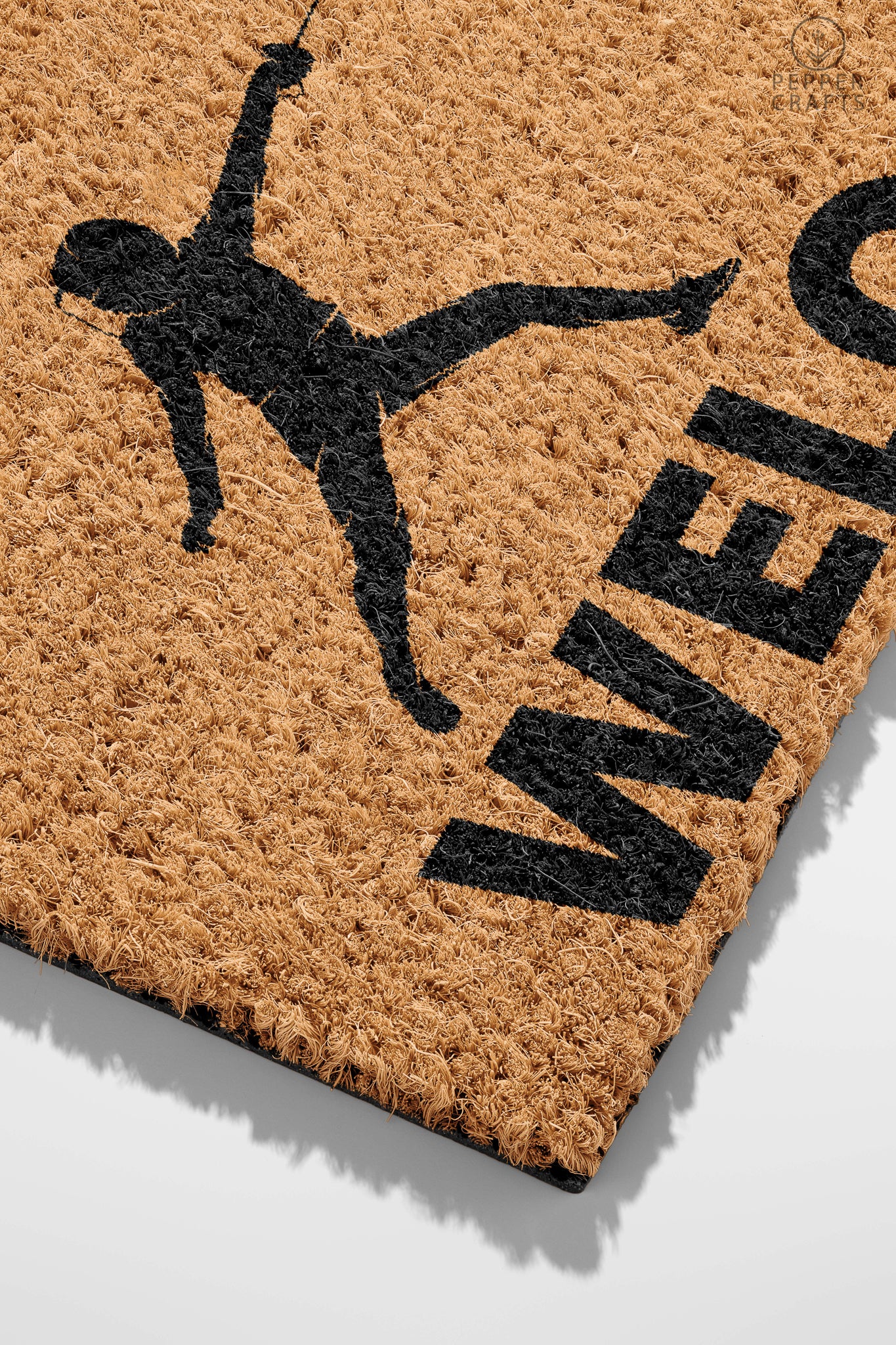 Pepper Crafts Fencing Coir Doormat – Stylish & Durable Welcome Mat for Sports Fans (30" x 18") - peppercrafts