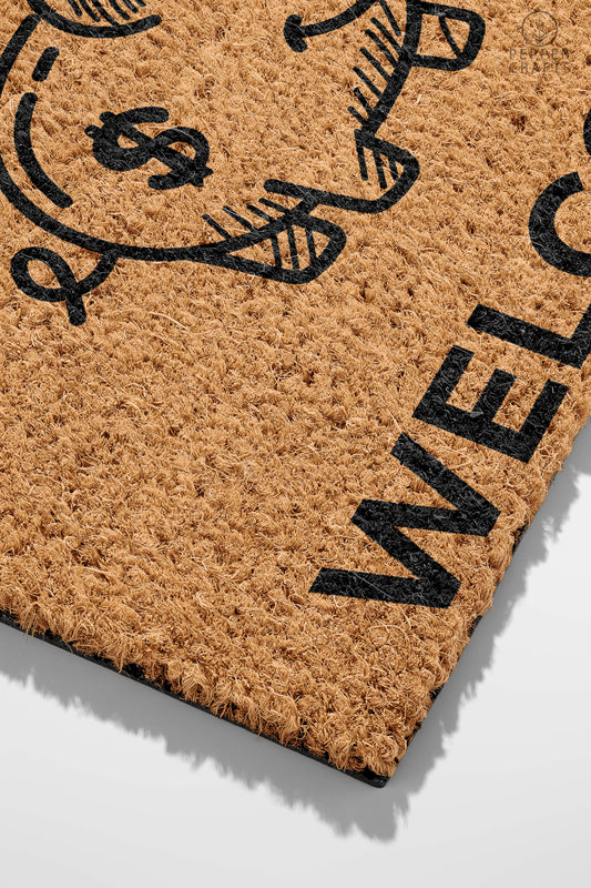 Pepper Crafts Finance Pro Coir Doormat – Stylish & Durable Welcome Mat for Professionals (30" x 18") - peppercrafts