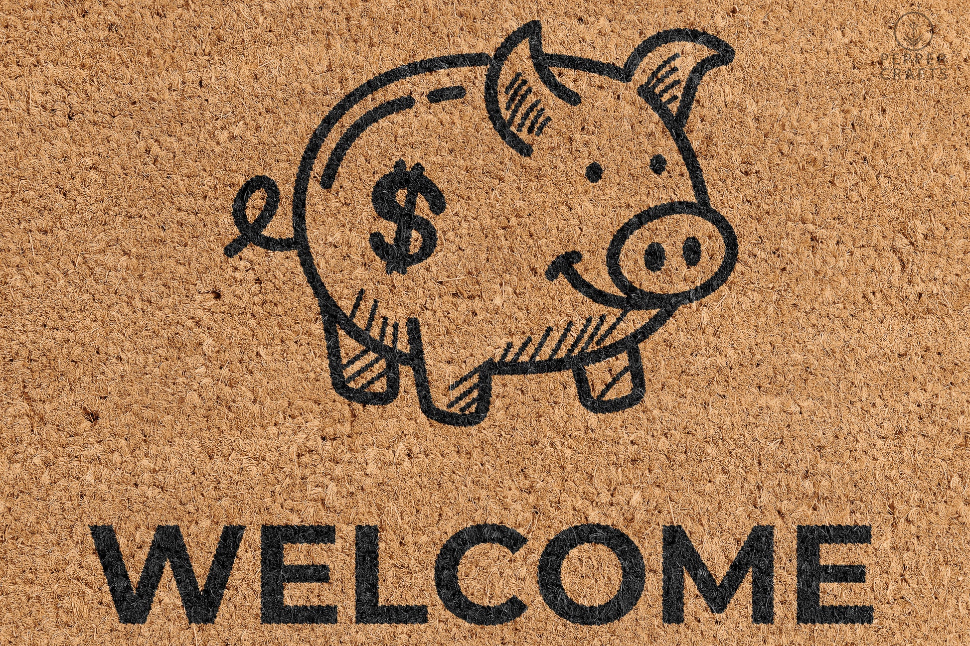 Pepper Crafts Finance Pro Coir Doormat – Stylish & Durable Welcome Mat for Professionals (30" x 18") - peppercrafts