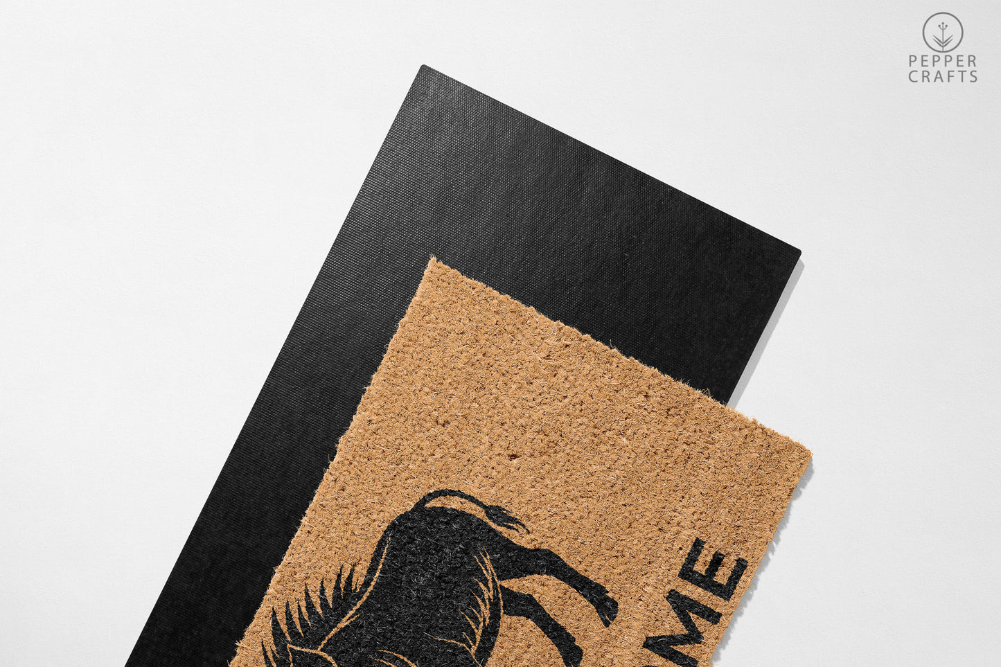 Pepper Crafts Hog Coir Doormat – Stylish & Durable Welcome Mat for Animal Lovers (30" x 18") - peppercrafts