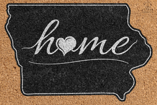 Pepper Crafts Iowa Coir Doormat – Stylish & Durable Welcome Mat for State Pride (30" x 18") - peppercrafts