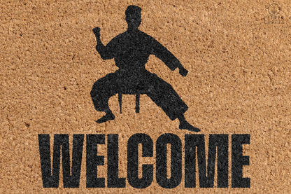 Pepper Crafts Karate Coir Doormat – Stylish & Durable Welcome Mat for Martial Artists (30" x 18") - peppercrafts
