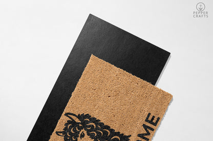 Pepper Crafts Llama Coir Doormat – Stylish & Durable Welcome Mat for Animal Lovers (30" x 18") - peppercrafts