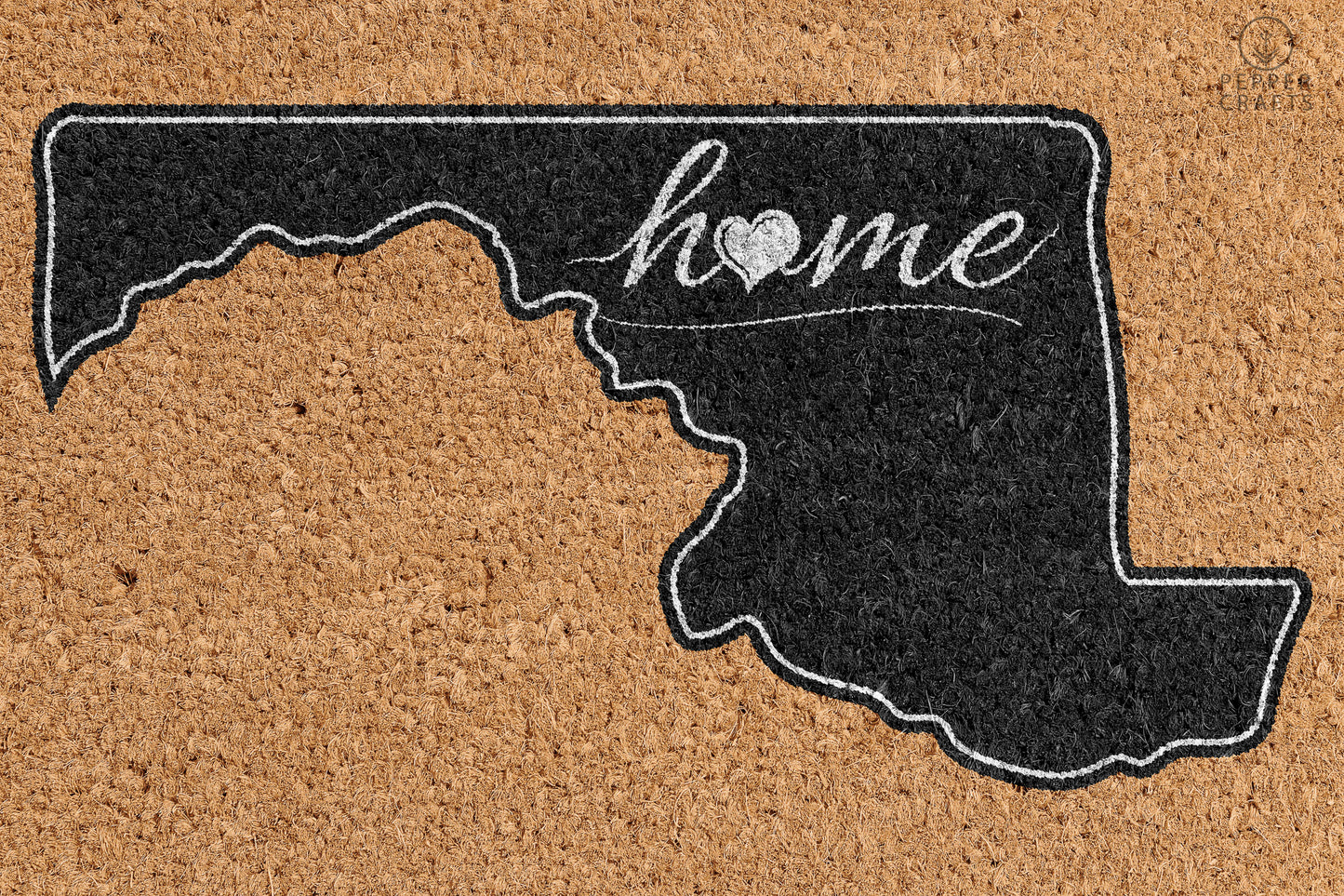 Pepper Crafts Maryland Coir Doormat – Stylish & Durable Welcome Mat for State Pride (30" x 18") - peppercrafts