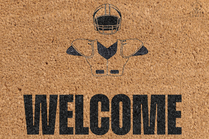 Pepper Crafts NFL Football Coir Doormat – Stylish & Durable Welcome Mat for Sports Fans (30" x 18") - peppercrafts