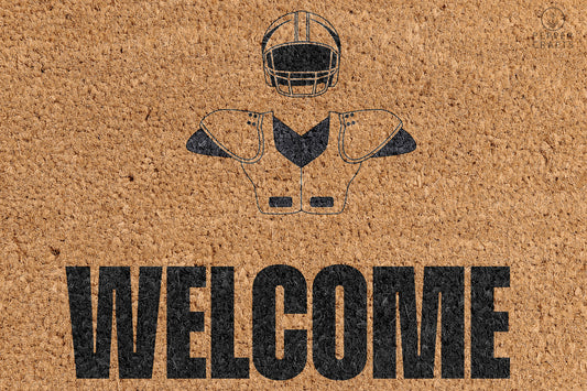 Pepper Crafts NFL Football Coir Doormat – Stylish & Durable Welcome Mat for Sports Fans (30" x 18") - peppercrafts