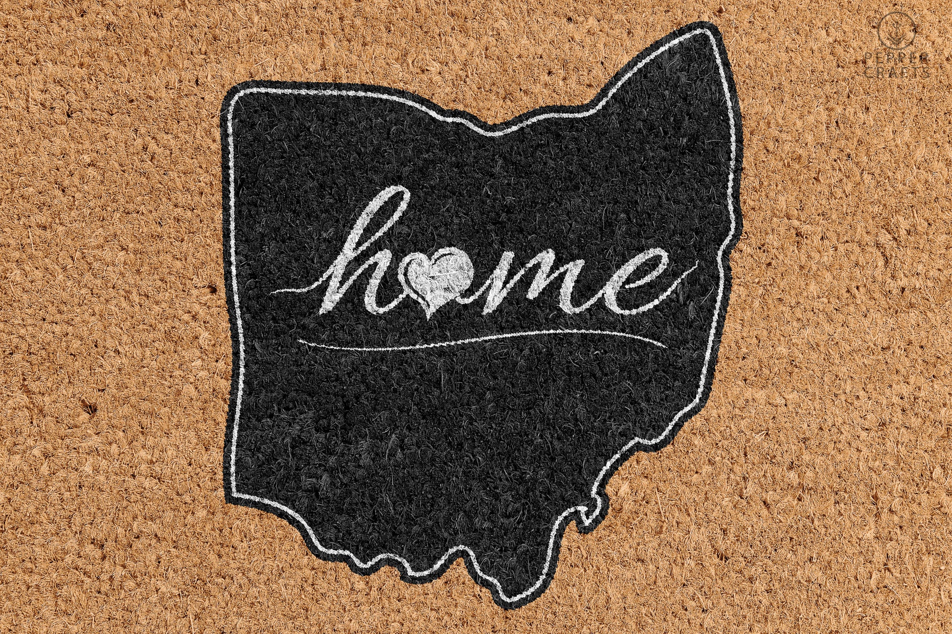 Pepper Crafts Ohio Coir Doormat – Stylish & Durable Welcome Mat for State Pride (30" x 18") - peppercrafts