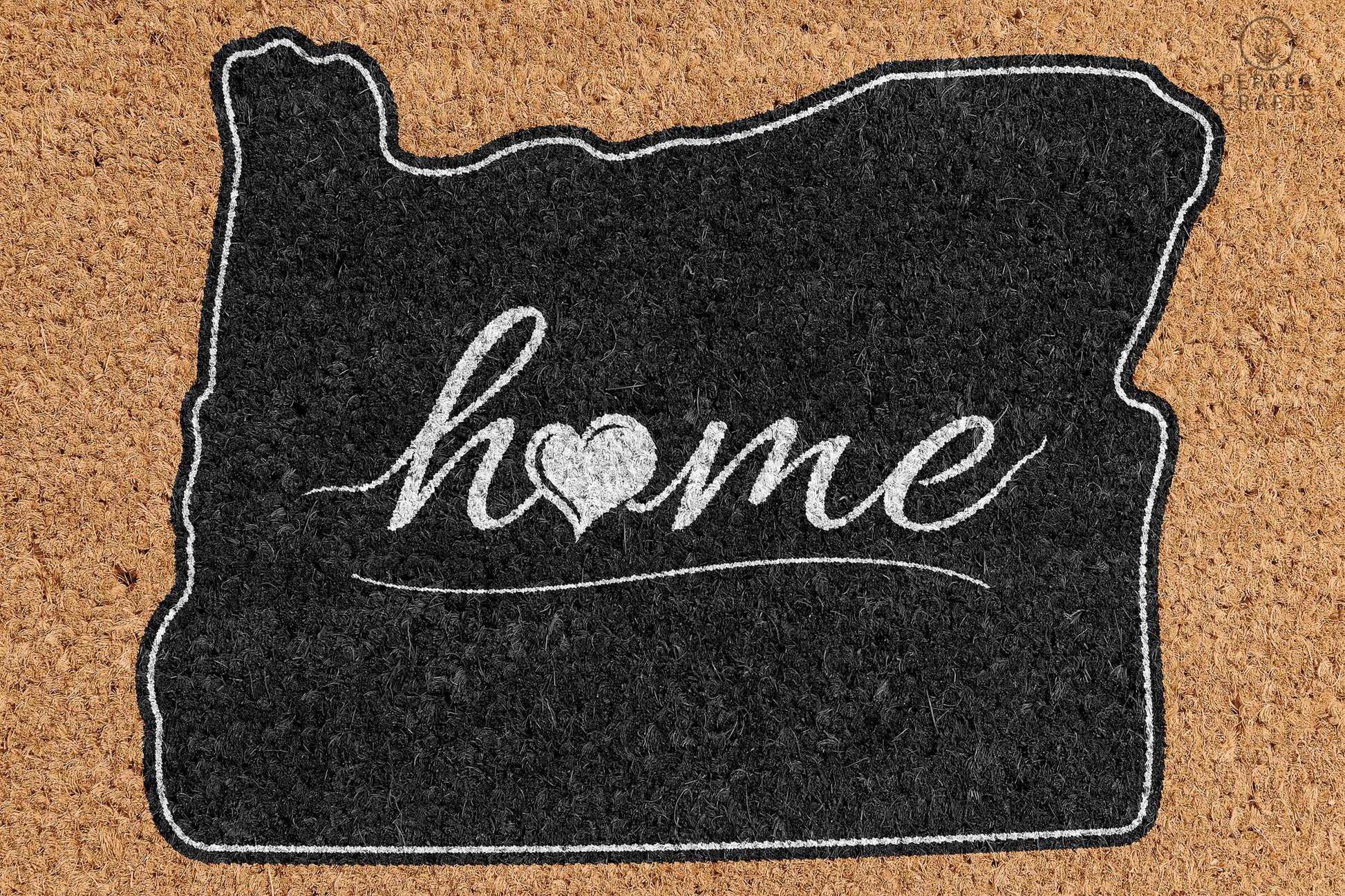 Pepper Crafts Oregon Coir Doormat – Stylish & Durable Welcome Mat for State Pride (30" x 18") - peppercrafts