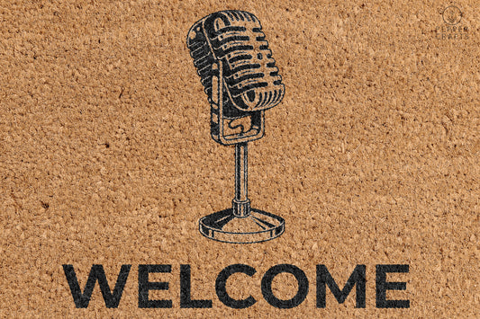 Pepper Crafts Radio Jockey Coir Doormat – Stylish & Durable Welcome Mat for Professionals (30" x 18") - peppercrafts