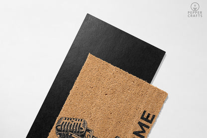 Pepper Crafts Radio Jockey Coir Doormat – Stylish & Durable Welcome Mat for Professionals (30" x 18") - peppercrafts