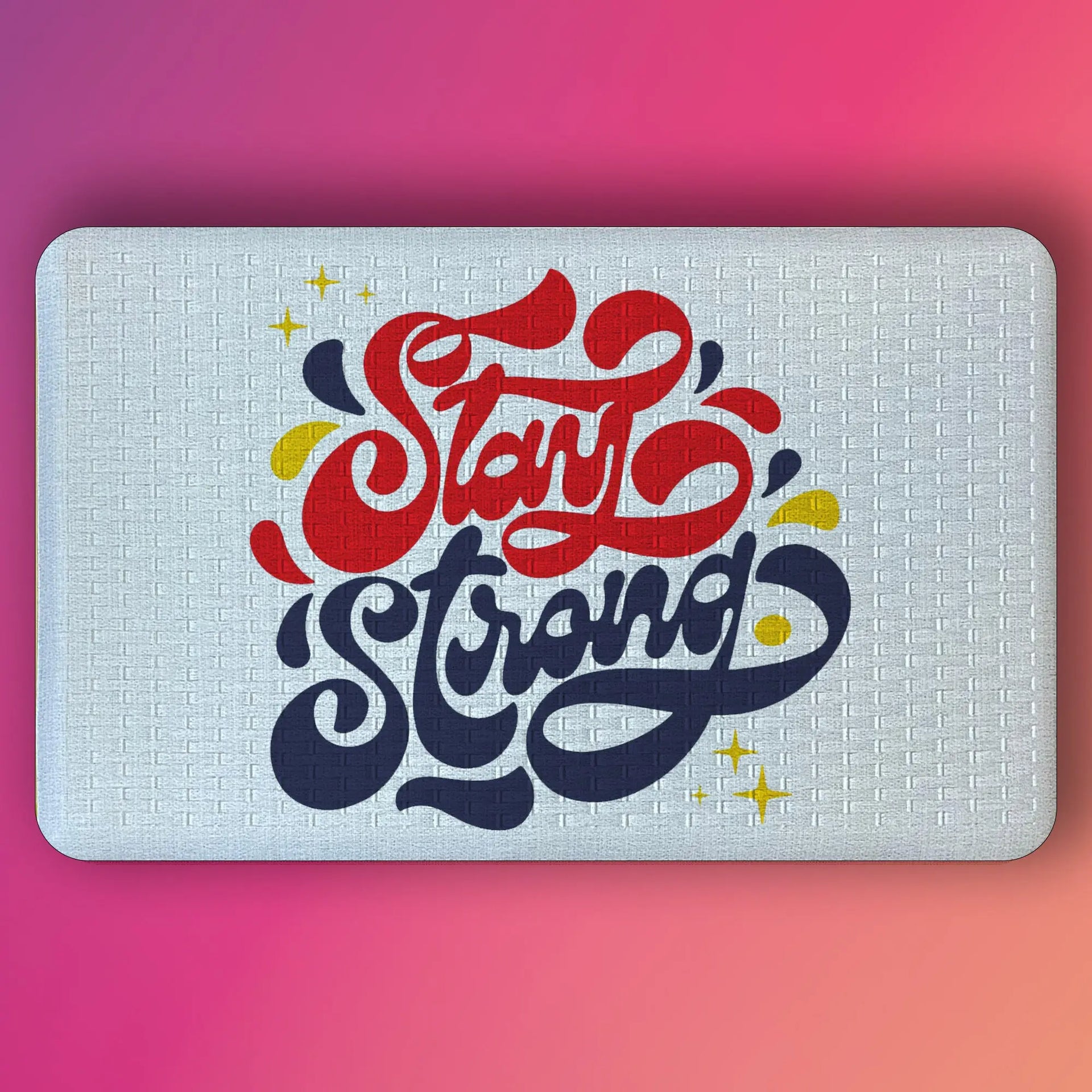 💪 Stay Strong & Sparkle – Motivational Comfort Mat - peppercrafts