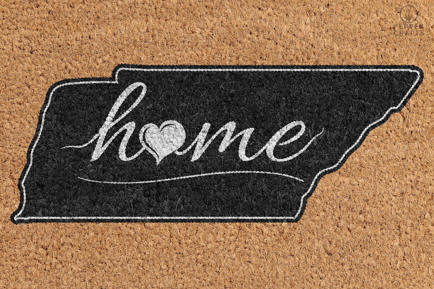 Pepper Crafts Tennessee Coir Doormat – Stylish & Durable Welcome Mat for State Pride (30" x 18") - peppercrafts