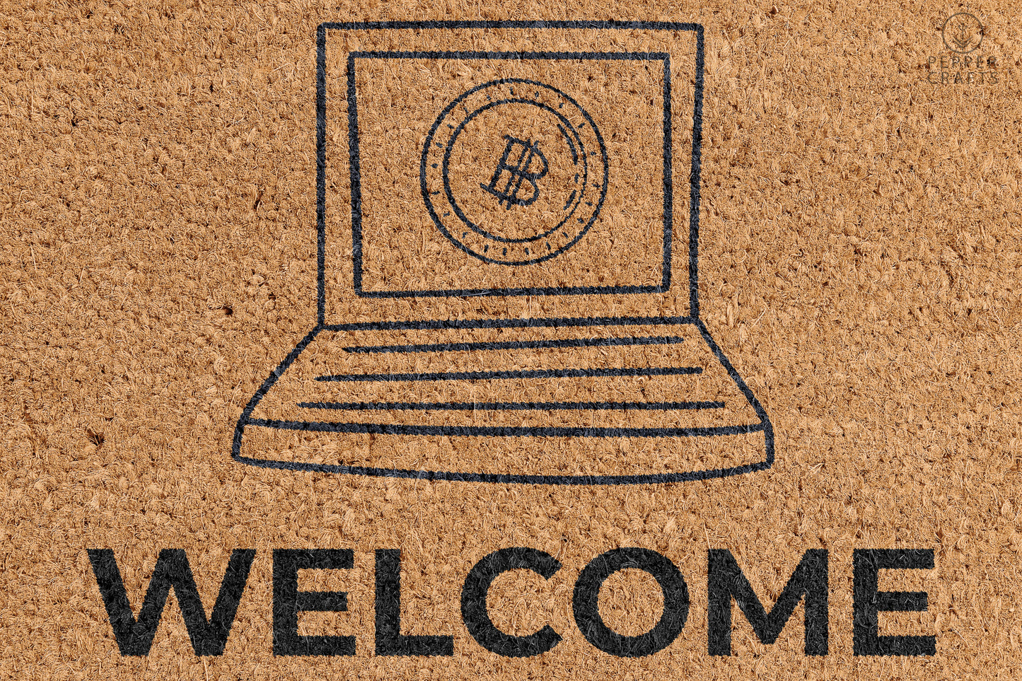 Pepper Crafts Trader Coir Doormat – Stylish & Durable Welcome Mat for Professionals (30" x 18") - peppercrafts