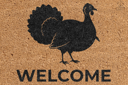 Pepper Crafts Turkey Coir Doormat – Stylish & Durable Welcome Mat for Animal Lovers (30" x 18") - peppercrafts