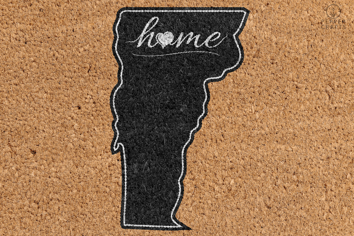 Pepper Crafts Vermont Coir Doormat – Stylish & Durable Welcome Mat for State Pride (30" x 18") - peppercrafts