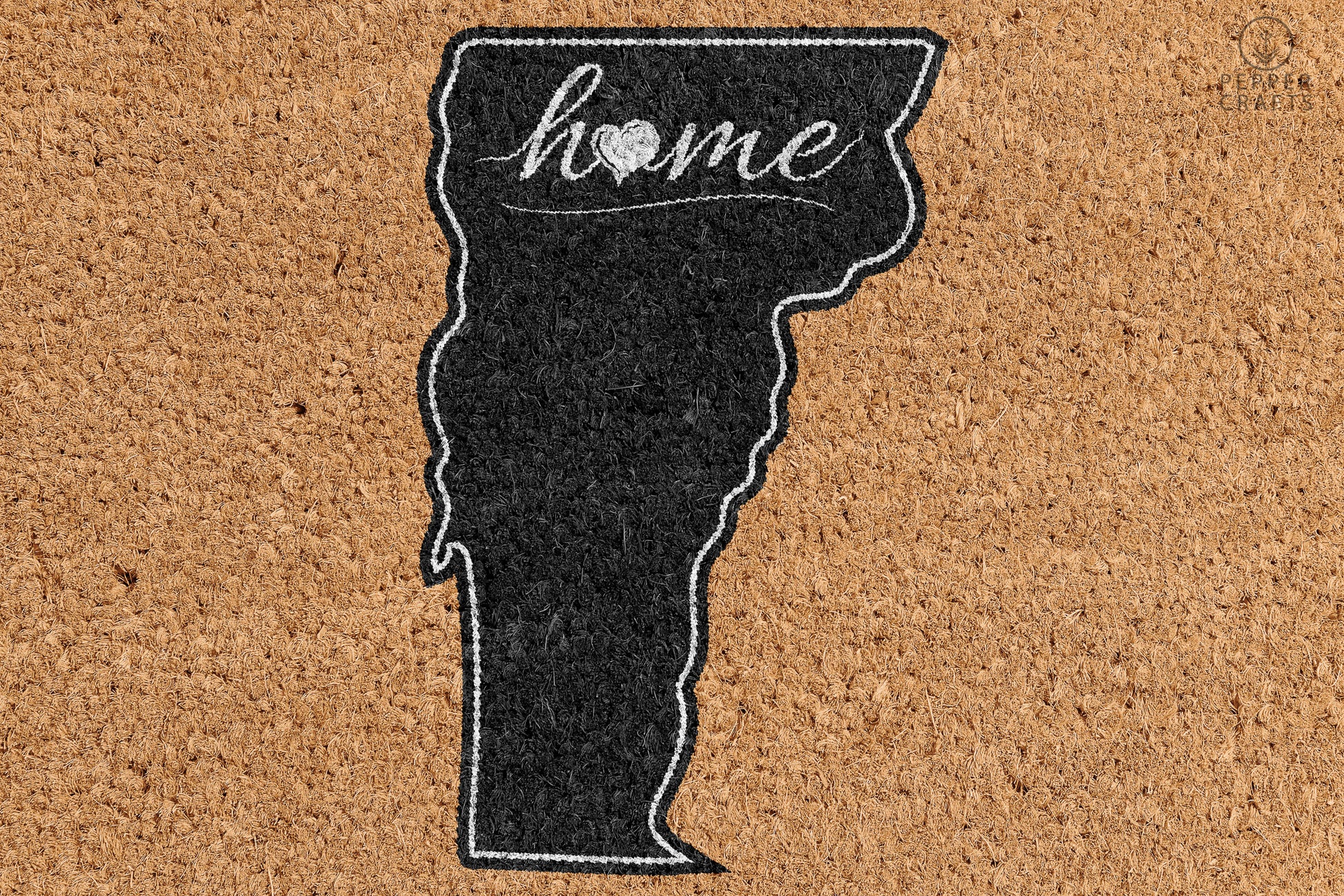 Pepper Crafts Vermont Coir Doormat – Stylish & Durable Welcome Mat for State Pride (30" x 18") - peppercrafts