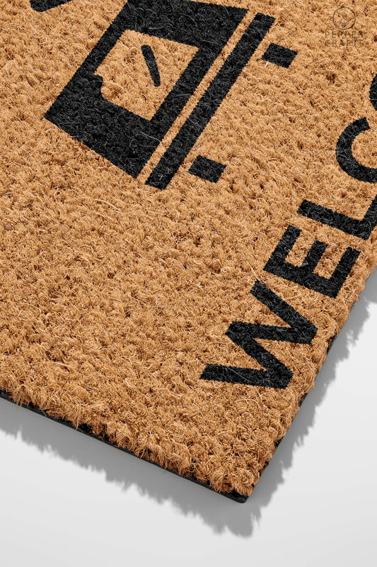 Pepper Crafts Writer Coir Doormat – Stylish & Durable Welcome Mat for Professionals (30" x 18") - peppercrafts