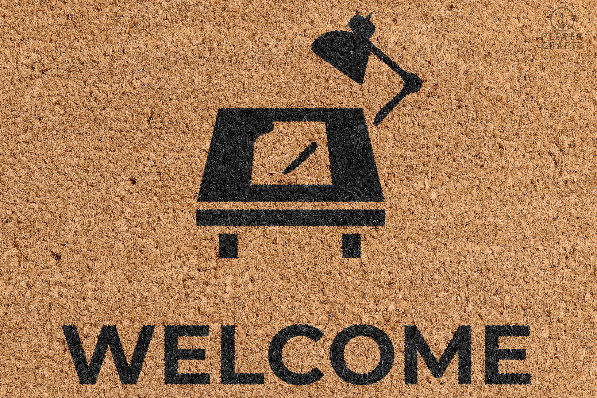 Pepper Crafts Writer Coir Doormat – Stylish & Durable Welcome Mat for Professionals (30" x 18") - peppercrafts