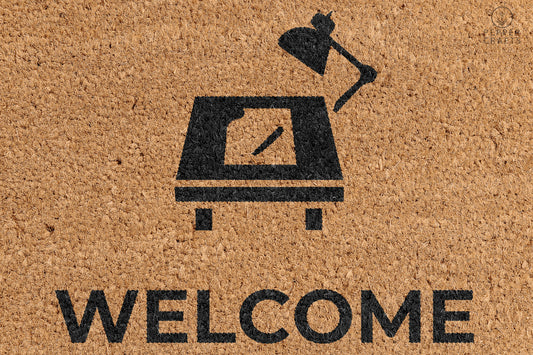 Pepper Crafts Writer Coir Doormat – Stylish & Durable Welcome Mat for Professionals (30" x 18") - peppercrafts