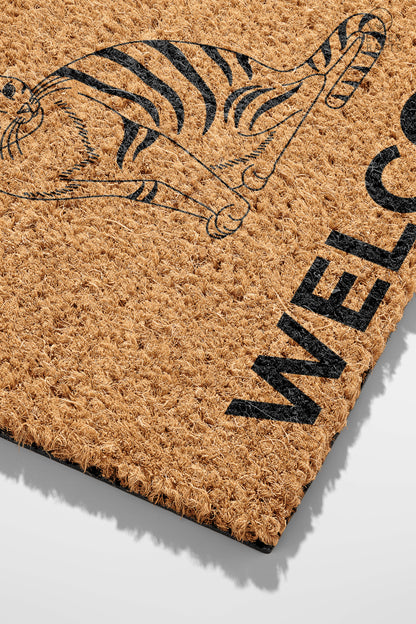 Pepper Crafts Asian Cat Coir Doormat – Stylish & Durable Welcome Mat for Cat Lovers (30" x 18") - peppercrafts