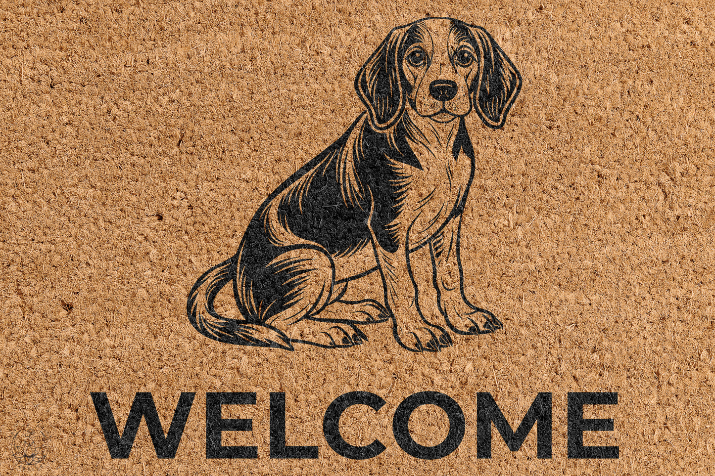 Pepper Crafts Gentle Watcher Beagle Coir Doormat – Durable & Charming Welcome Mat for Dog Lovers (30" x 18") - peppercrafts