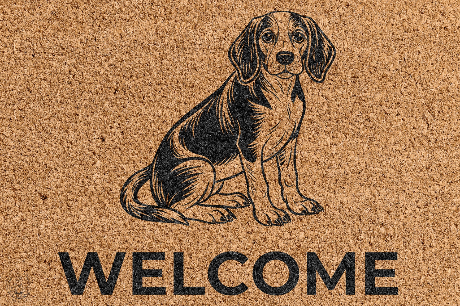 Pepper Crafts Gentle Watcher Beagle Coir Doormat – Durable & Charming Welcome Mat for Dog Lovers (30" x 18") - peppercrafts
