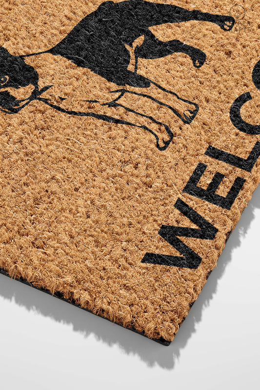 Pepper Crafts Boston Terrier Coir Doormat – Stylish & Durable Welcome Mat for Dog Lovers (30" x 18") - peppercrafts
