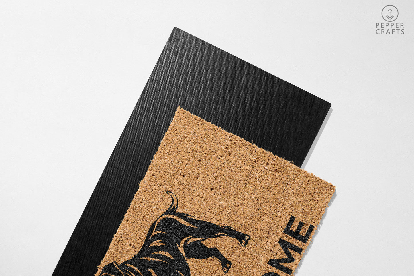 Pepper Crafts Bulldog Coir Doormat – Stylish & Durable Welcome Mat for Dog Lovers (30" x 18") - peppercrafts