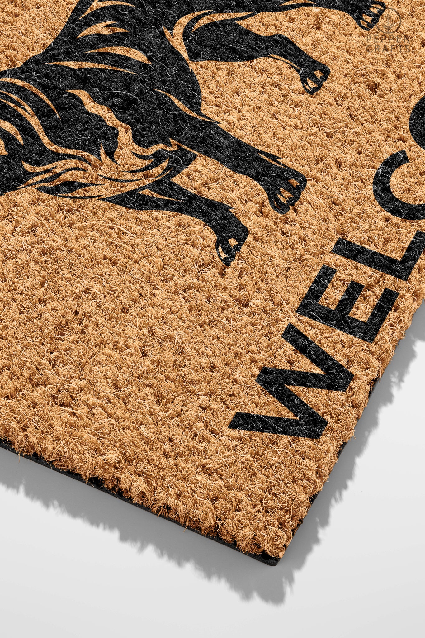 Pepper Crafts Bulldog Coir Doormat – Stylish & Durable Welcome Mat for Dog Lovers (30" x 18") - peppercrafts