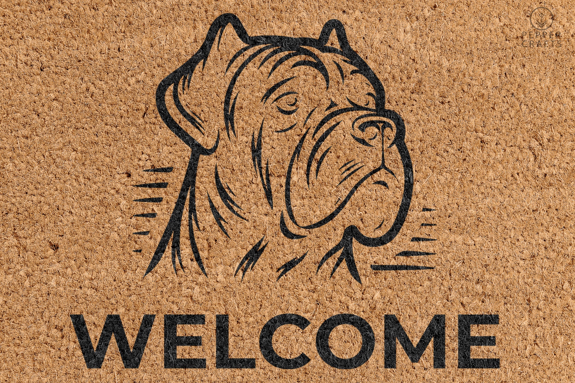 Pepper Crafts Cane Corso Coir Doormat – Stylish & Durable Welcome Mat for Dog Lovers (30" x 18") - peppercrafts