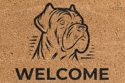 Pepper Crafts Cane Corso Coir Doormat – Stylish & Durable Welcome Mat for Dog Lovers (30" x 18") - peppercrafts