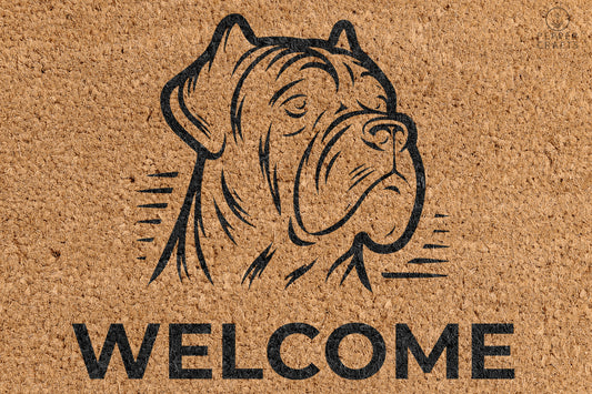 Pepper Crafts Cane Corso Coir Doormat – Stylish & Durable Welcome Mat for Dog Lovers (30" x 18") - peppercrafts