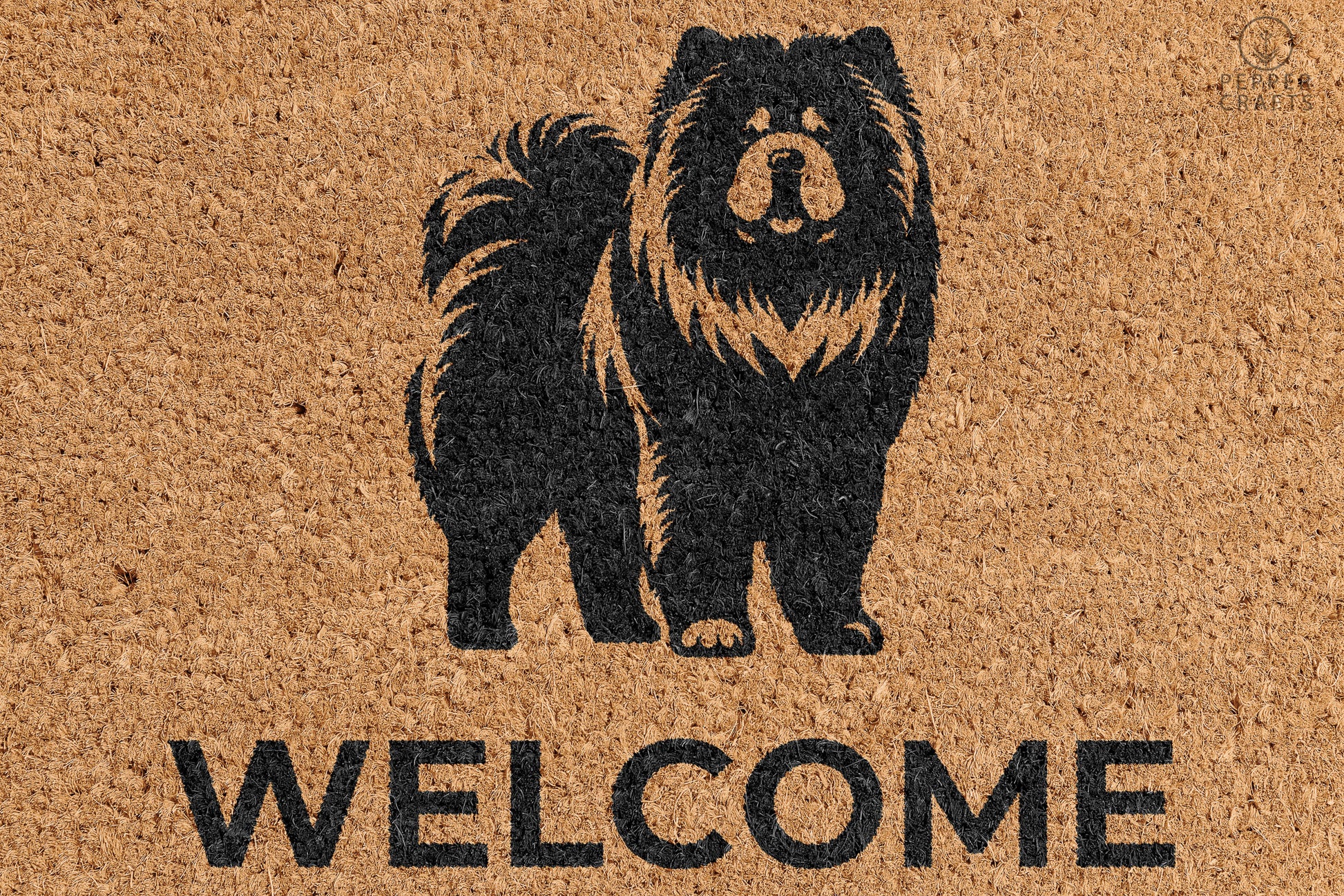 Pepper Crafts Chow Chow Coir Doormat – Stylish & Durable Welcome Mat for Dog Lovers (30" x 18") - peppercrafts