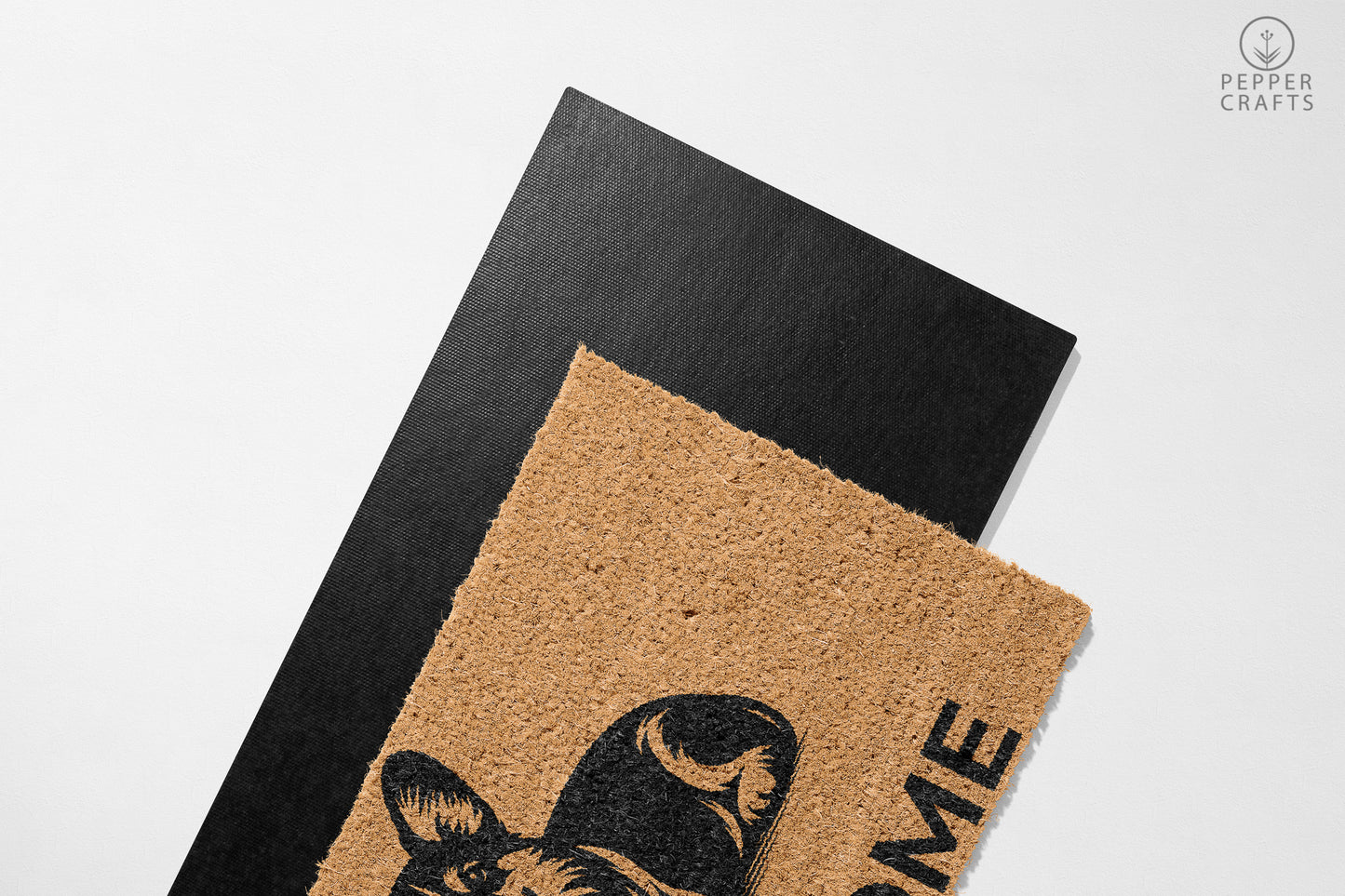 Pepper Crafts Corgi Coir Doormat – Stylish & Durable Welcome Mat for Dog Lovers (30" x 18") - peppercrafts