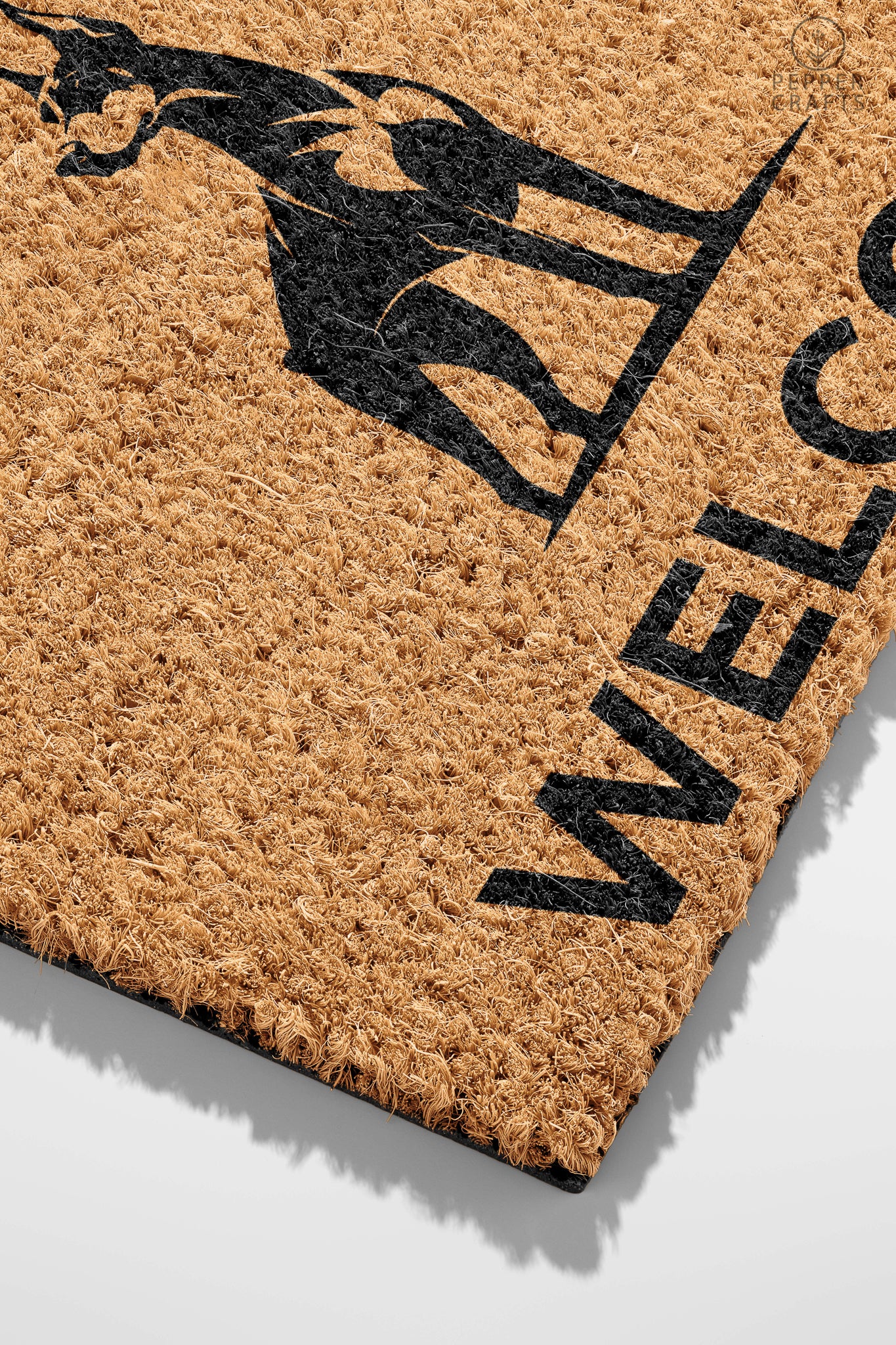 Pepper Crafts Doberman Coir Doormat – Stylish & Durable Welcome Mat for Dog Lovers (30" x 18") - peppercrafts