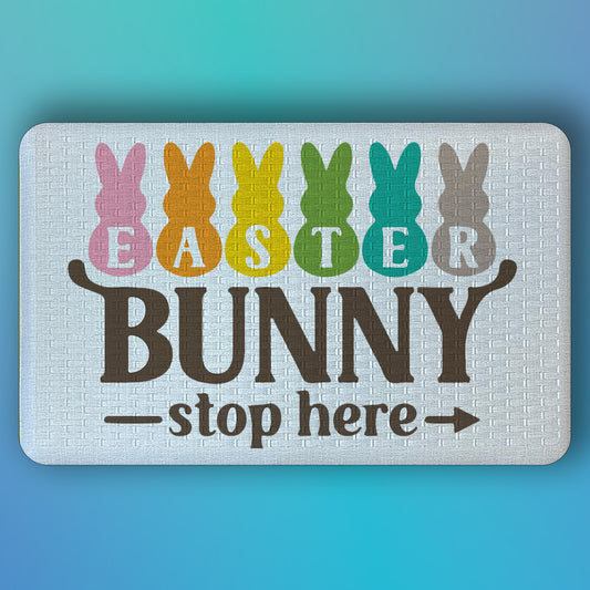 🐰 Easter Bunny Stop Here – Festive Welcome Mat - peppercrafts