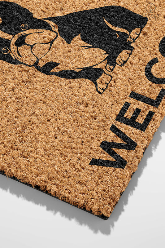 Pepper Crafts French Bulldog Coir Doormat – Stylish & Durable Welcome Mat for Dog Lovers (30" x 18") - peppercrafts