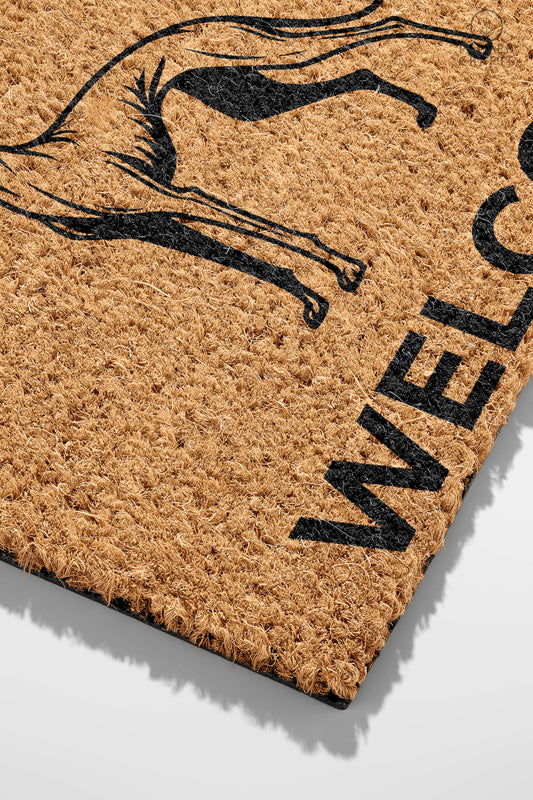 Pepper Crafts Greyhound Coir Doormat – Stylish & Durable Welcome Mat for Dog Lovers (30" x 18") - peppercrafts