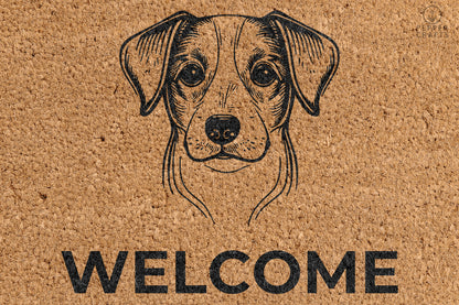 Pepper Crafts Jack Russel Coir Doormat – Stylish & Durable Welcome Mat for Dog Lovers (30" x 18") - peppercrafts
