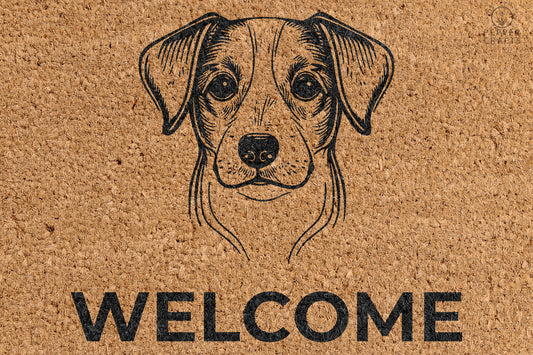 Pepper Crafts Jack Russel Coir Doormat – Stylish & Durable Welcome Mat for Dog Lovers (30" x 18") - peppercrafts