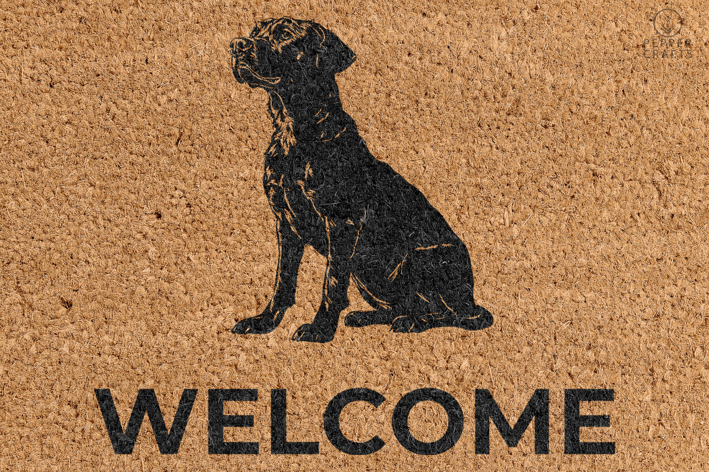 Pepper Crafts Labrador Coir Doormat – Stylish & Durable Welcome Mat for Dog Lovers (30" x 18") - peppercrafts