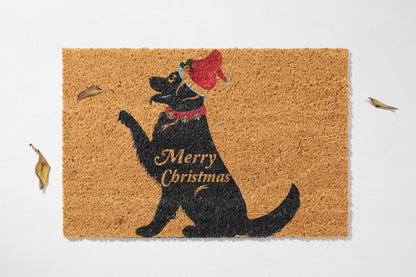 🎄 Paws, Presents &amp; Pep – Merry Christmas Dog Coir Mat - peppercrafts