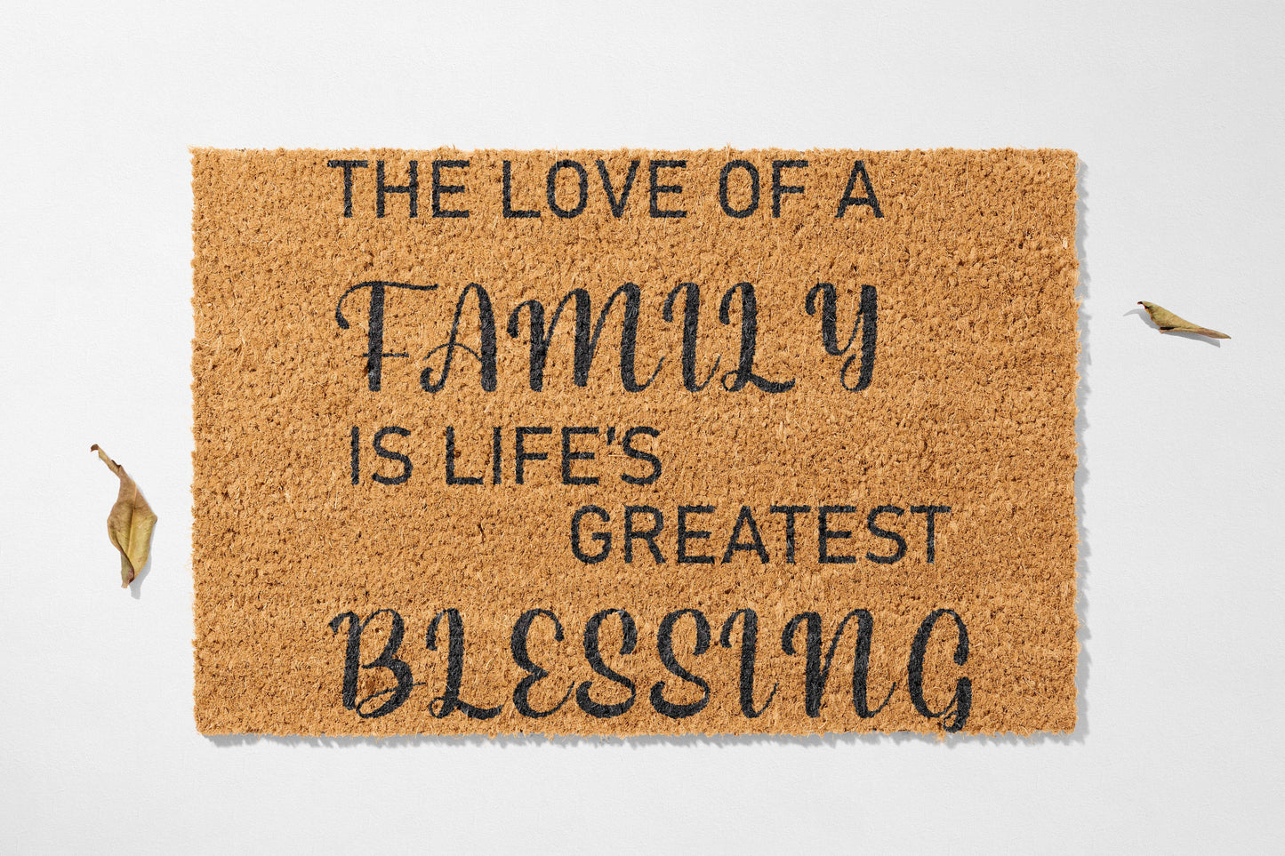 🏠 The Love of a Family – Heartfelt Welcome Mat - peppercrafts