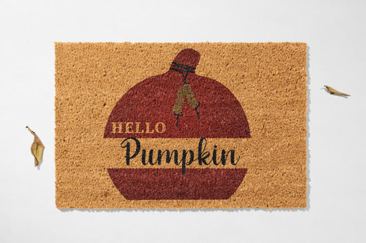 🧡 Hello Pumpkin – Autumn Harvest Coir Mat - peppercrafts