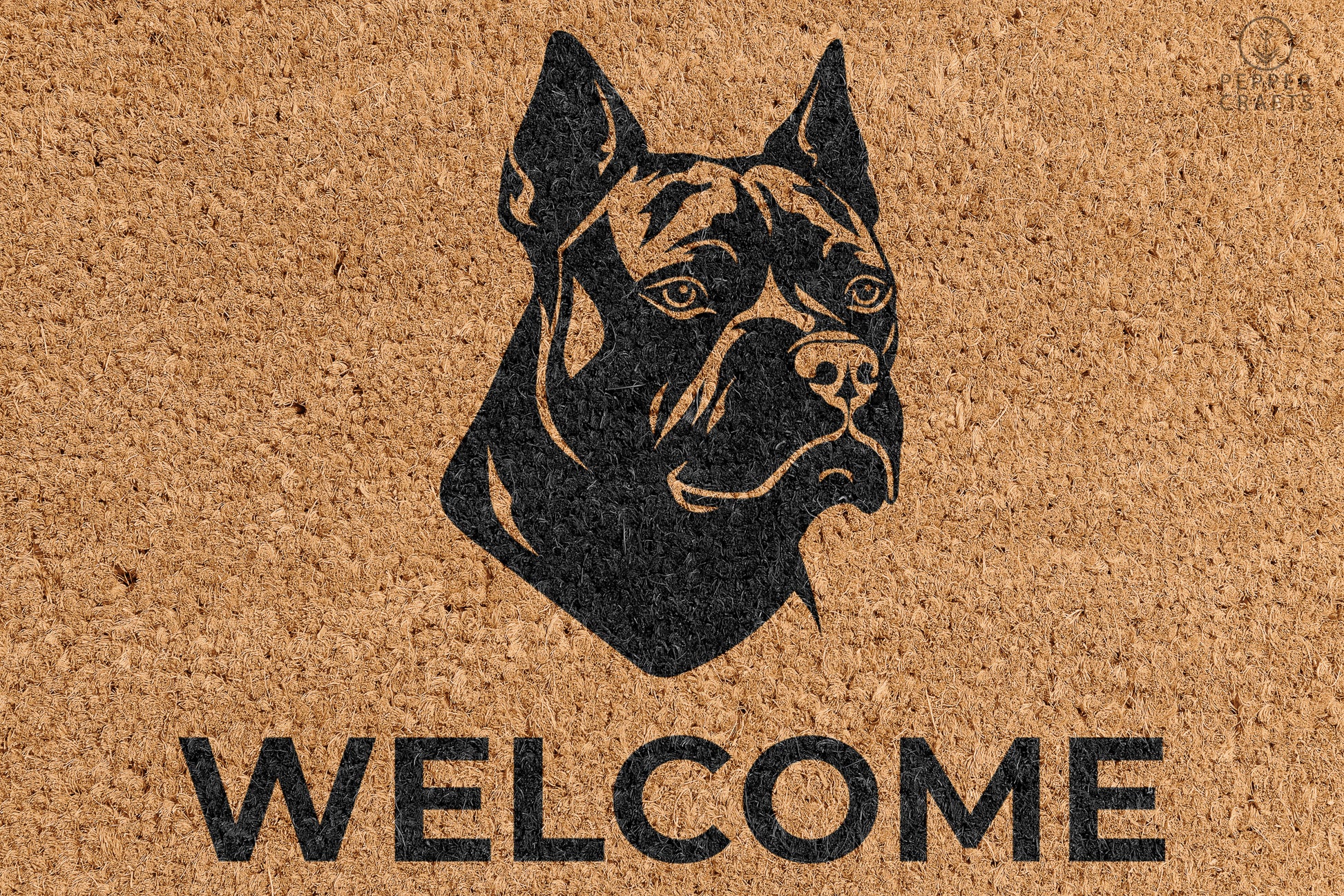 Pepper Crafts Pitbull Coir Doormat – Stylish & Durable Welcome Mat for Dog Lovers (30" x 18") - peppercrafts